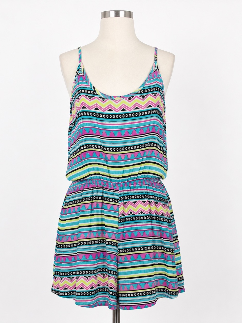 Rue 21 Women’s Multicolor Tribal Print Sleeveless Romper